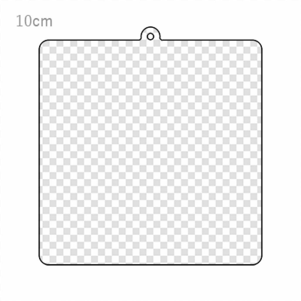会員証 正方形アクリルキーホルダー 10cm