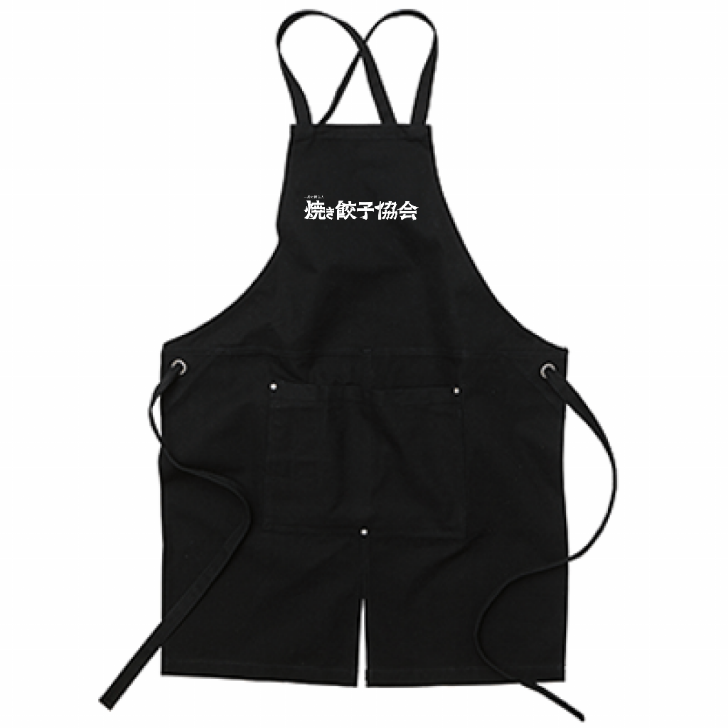ウォッシュキャンバスエプロン クロスタイプ (ブラック)