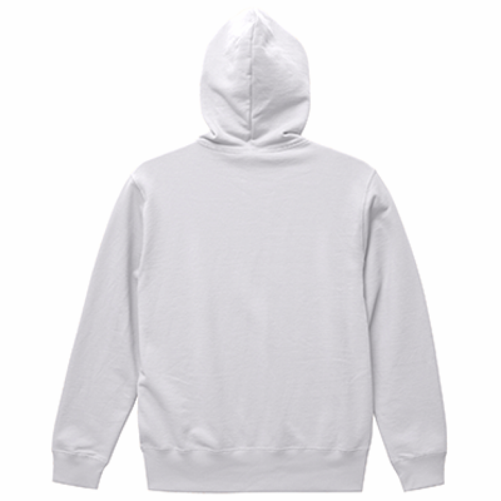 スウェットプルオーバーパーカー(ホワイト)胸中央