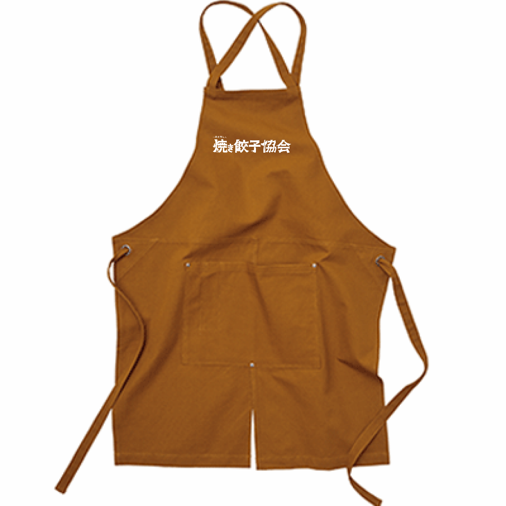 ウォッシュキャンバスエプロン クロスタイプ(色:キャメル)